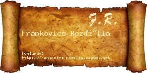 Frankovics Rozália névjegykártya