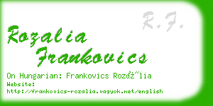 rozalia frankovics business card